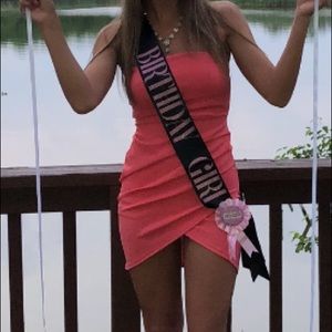 Pink Strapless Mini dress